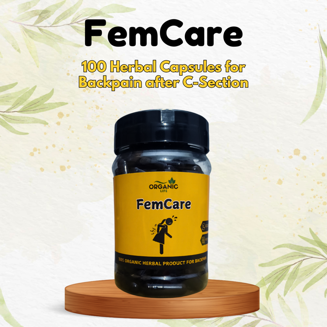 FemCare Pain Relief Powder — After C-Section Back Pain Solution for Women - Image 3