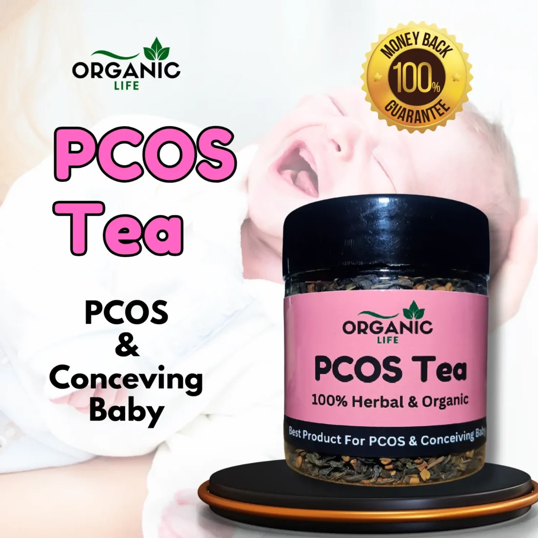 PCOS Tea for PCOS and Conceiving Baby (200g) - Image 4