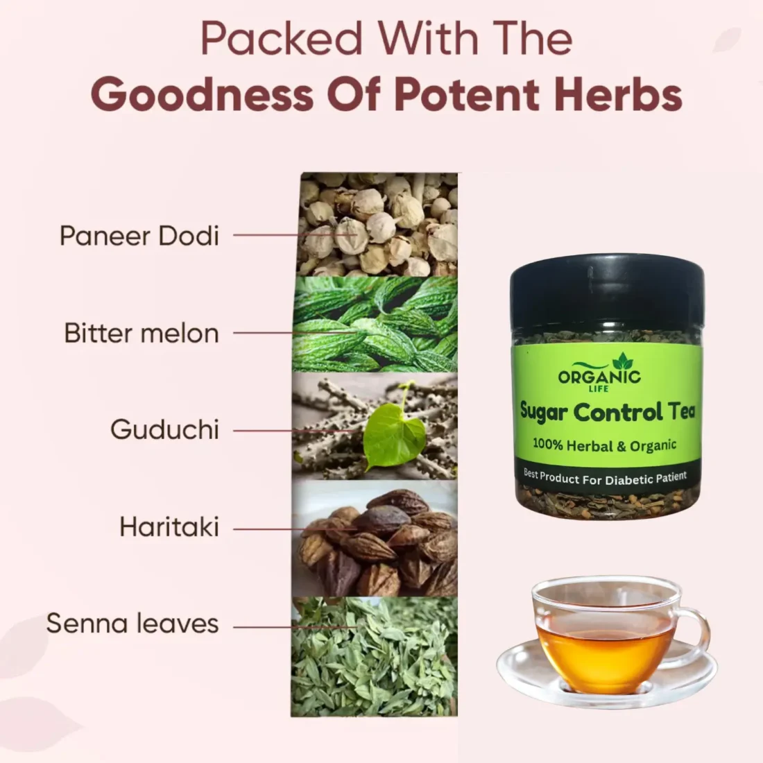 Sugar Control Tea (Anti Diabetic) Herbal Tea For Sugar Patients - Image 2